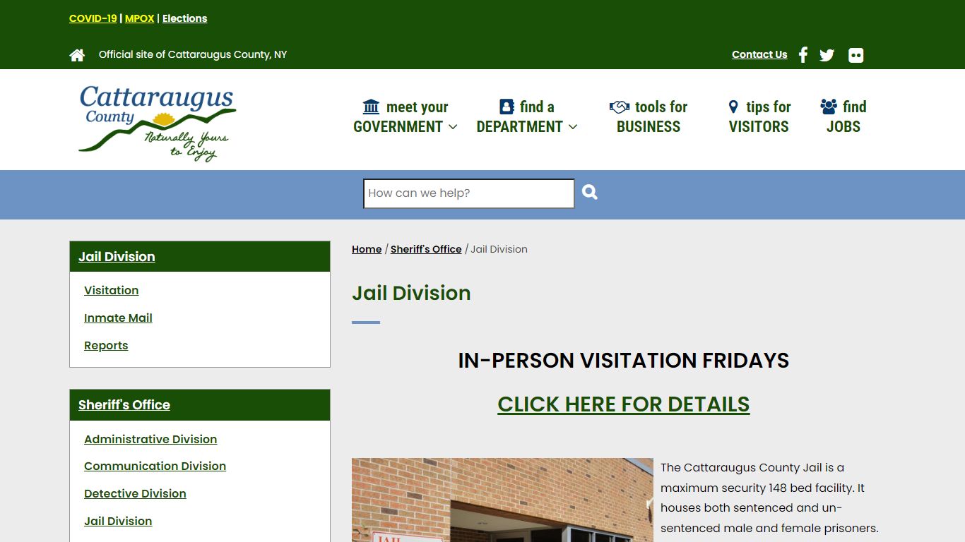 Jail Division | Cattaraugus County Website