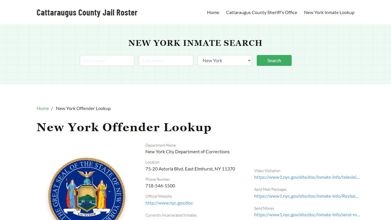 New York Inmate Search, Jail Rosters
