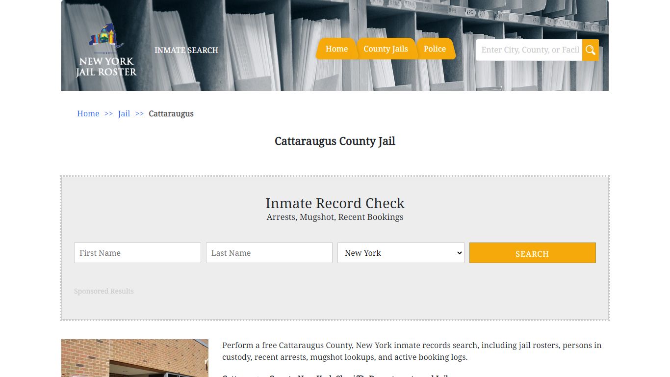Cattaraugus County Jail | Jail Roster Search