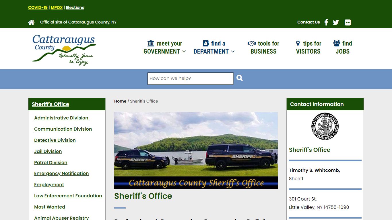 Sheriff's Office | Cattaraugus County Website